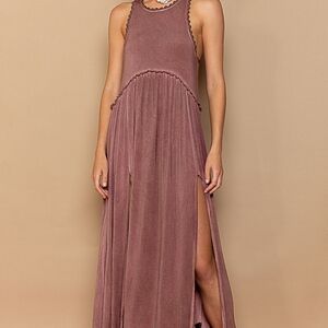 POL Sleeveless Mauve Maxi Dress